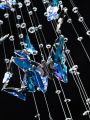 Cristal de borboleta decorada lustre de escada em espiral