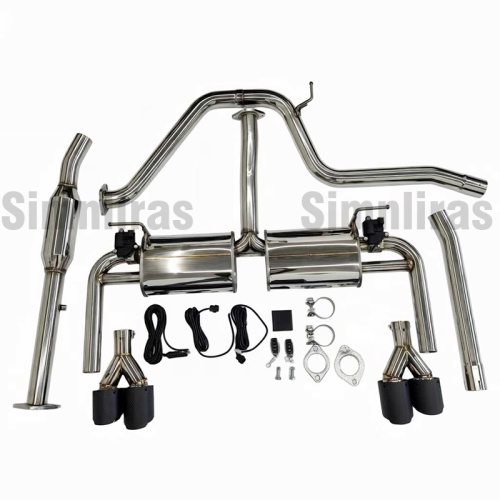 2 [Sistema di scarico Catback con valvola elettrica di scarico per ST Wagon con doppia punta in fibra di carbonio