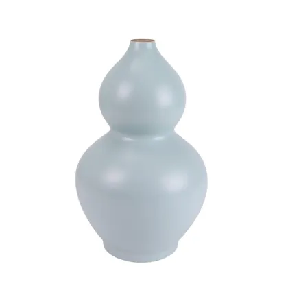 Song Dynasty Ru Kiln Porcelain Gourd Shape Celadon Vase