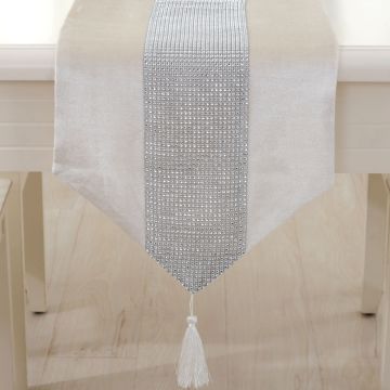 High-Quality Luxury Velvet Table Runners in Red and Gold for Weddings
