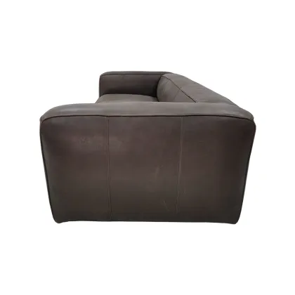 Leather three seater sofa