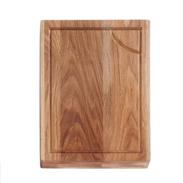Wood chopping block with well