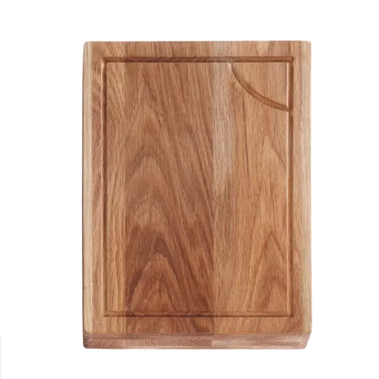 Wood chopping block with well