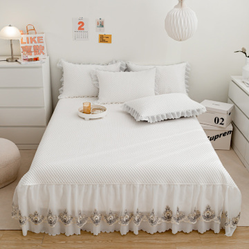 Wholesale New Style Ice Lace Mat BedSkirt set