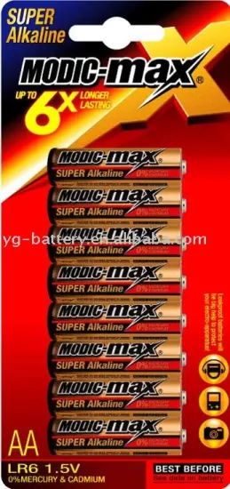 Super Alkaline Battery AA LR6 8pcs /blister card