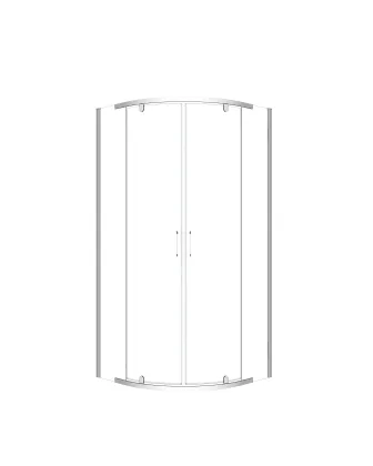 Frosted Glass Arc Shower Cabin