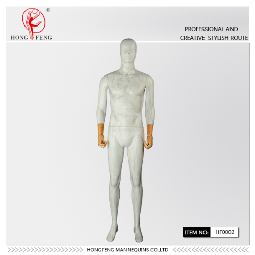 Used effect mannequin for man with wood hands