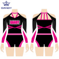 2021 fashion design mesh long sleeves cheerleading uniforms