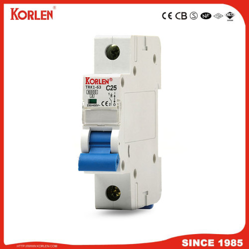 6ka Mini Circuit Breaker with CB KNB1-63 1P