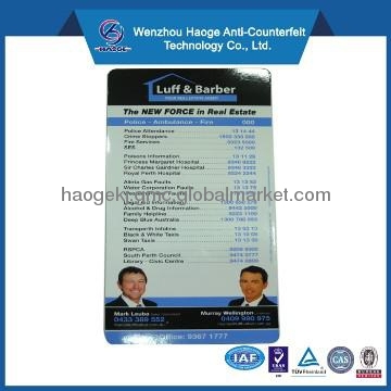 2013 fridge magnet for business card