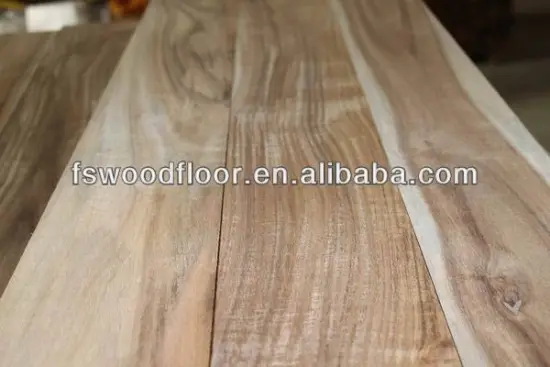 No varnished(unfinished) hardwood flooring (acacia)