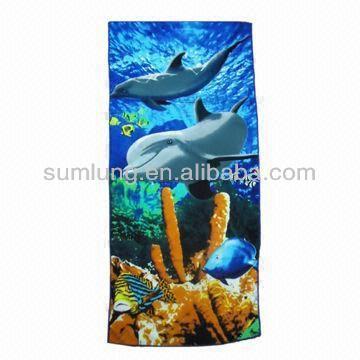 Microfiber Beach Towel, Environmental-friendly and Durable, Customized Color Welcomed