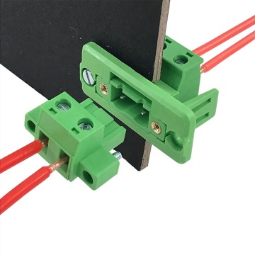 with flange plug through wall panel terminal block