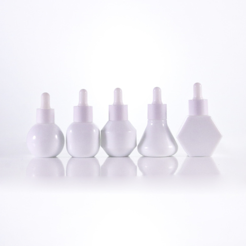 Wholesale different shape opal white dropper bottle