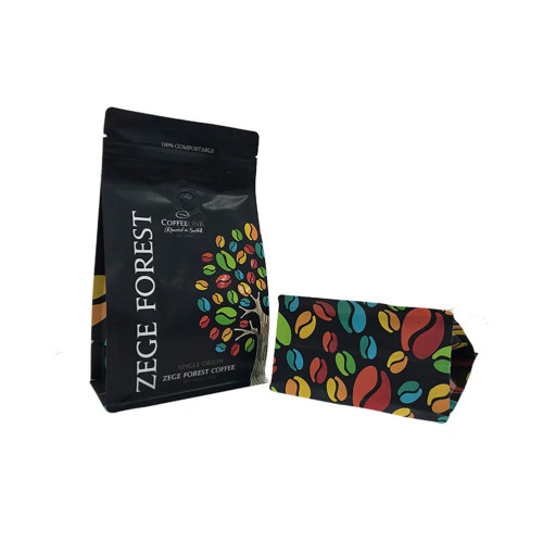Diseño creativo colorido bolsas de café negro al por mayor