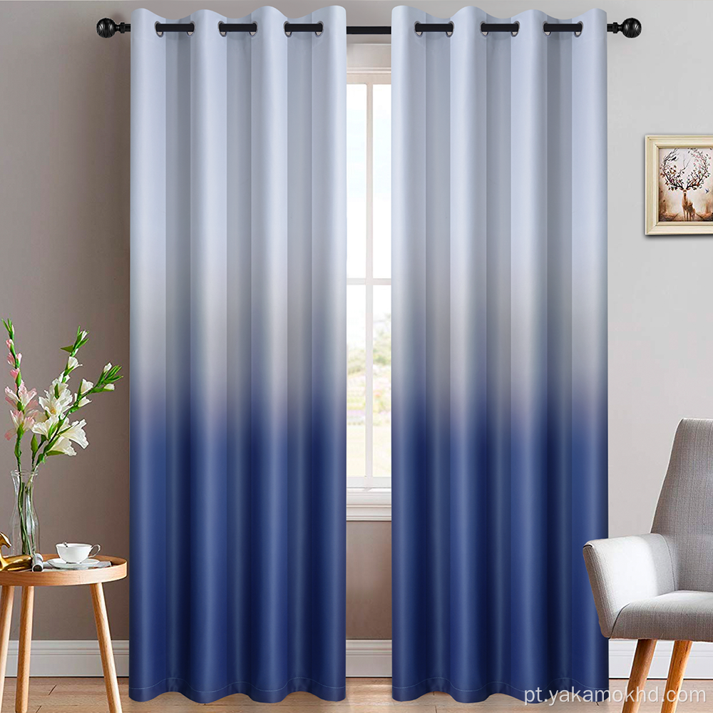 Cortinas blecaute Ombre Azul