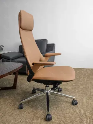 Elevate Office Comfort with a Premium Leather Adjustable Chair