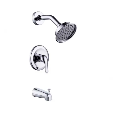 Brass Valve Pressure Balance Shower Valve Combo - Bath and Shower Faucet Set with Diverter and Tub Spout