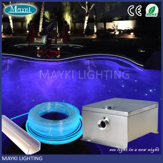 Mitsubishi fiber optic LED pool light with remote control waterproof metal box