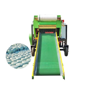 700mm Round Hay Bale Press and Packing Machine - Corn Silage Baler Wrapper