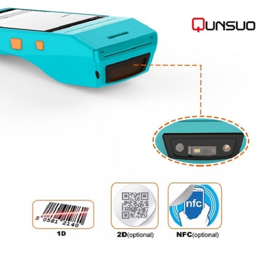 Handheld NFC payment terminal Android PDA with printer