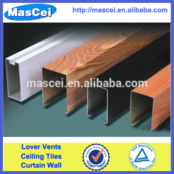Aluminum baffle ceiling and aluminum strip ceiling panel