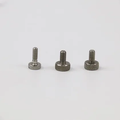 Stainless Steel Round Head Slotted Knurl Thumb Screws
