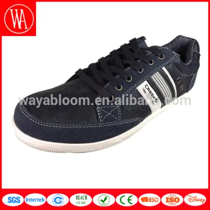Lasted men's PU leather casual shoes