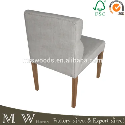 french solid oak wood chair, linen upholstery chair, wood solid chair