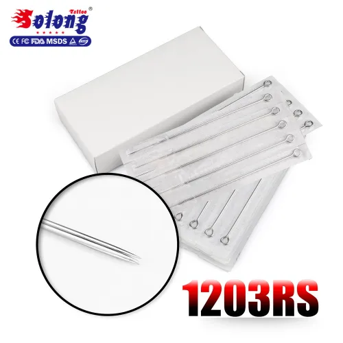 Solong Tattoo Needles 3rs Rm Rl F For Tattoo Machine 50pcs Long