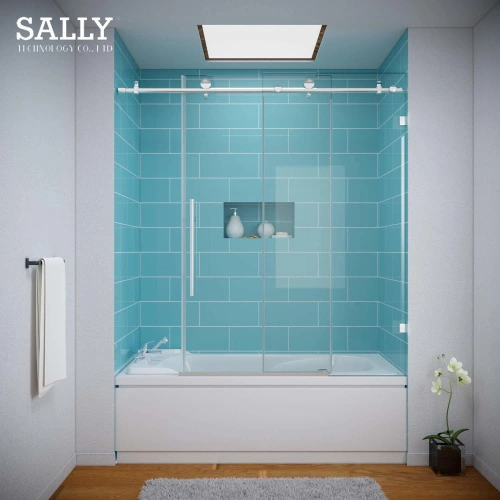 Sally Bathroom Accessories Sets Frameless Showerroom Bathtub Matt Black  Sliding Glass Shower Door - China Shower Door, Glass Door