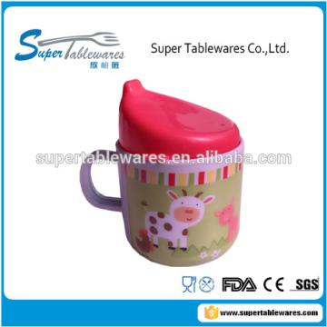 melamine baby drinking cup with suction nozzle