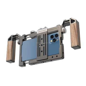 Wooden Handgrip Frame Camera Cage Kit for iPhone Gimbal Stabilizer