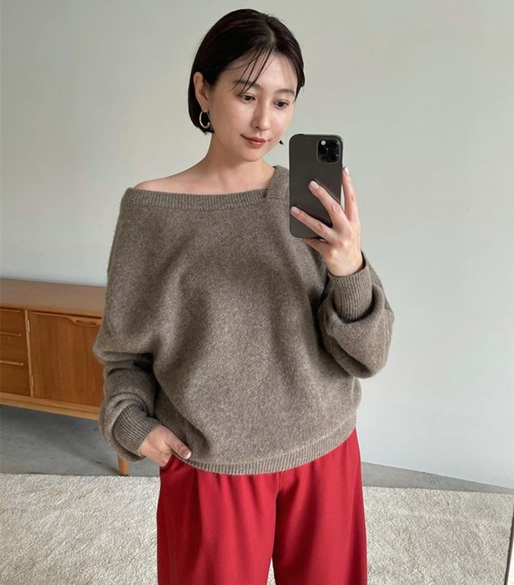 Women`s Winter Off Shoulder Sweaters