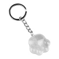 Clear Crystal Cat Claw Keychain Handmade Craved Animal Palm Pendant Key Accessories