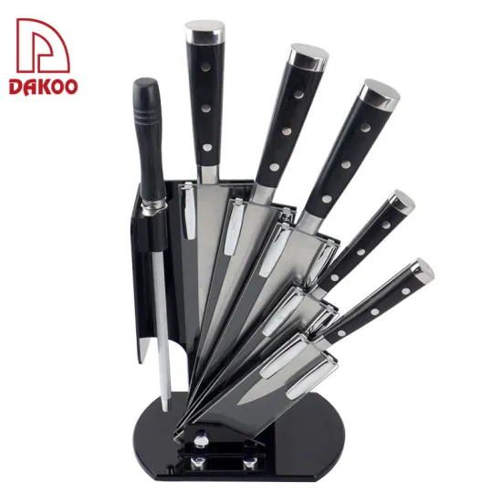 High quality Pakka Wood Handle 7Pcs Kitchen Knife Set
