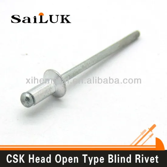 Open type aluminum steel countersunk rivet Foshan Rivets Supplier