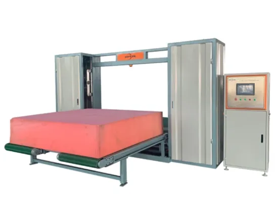 Foam cutting machine with circle blade knife