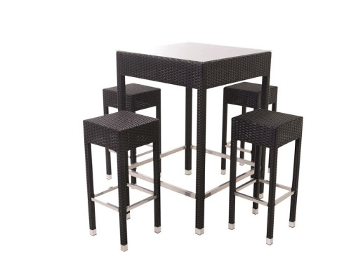 lawn rattan outdoor bar table set