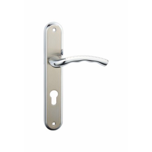 Modern generous aluminum handle on plate