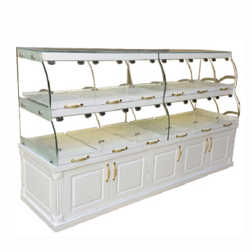 Commercial Bakery Equipment Single Side 2 Layers Refrigerator Bakery Showcase