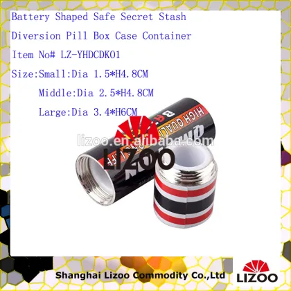 Battery Shaped Stash Pill Box Batteries Wholesale
