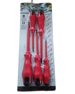 5 Pcs Insulated Magnetic Tip Electrician Screwdriver Set