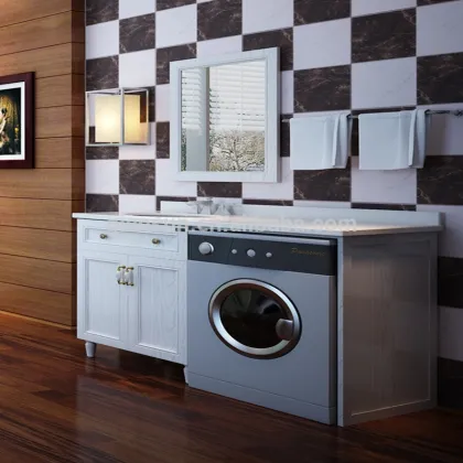 Waterproof all aluminiu bathroom vanity for washing machine cabinet Promotion Sale washing machine cabinet laundry cabinet
