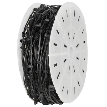 E17 Basis C9 Weihnachtslicht Spulen - Gy SPT -1 Black 500ft 500 Sockets