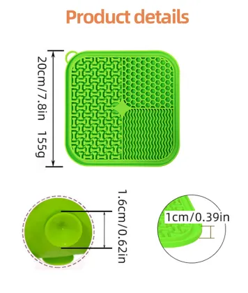 Blue Orange Green Gray Silicone Pet Licking Mat