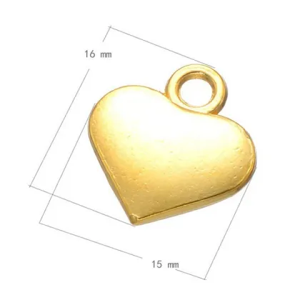 2015 DIY jewelry findings cham alloy gold heart pendant