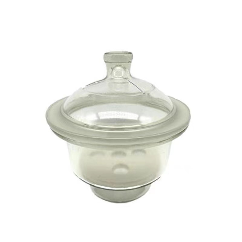 Dessiccator en verre transparent avec plaque en porcelaine 150 mm