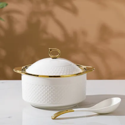 Factory Wholesale Luxury Ceramic Soup & Stock Pots