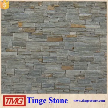 Slate Mesh Green Slate Paver, Green Clutured Stone